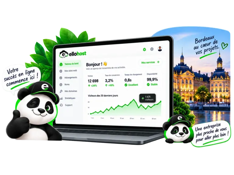 Création de site web, hébergement, SEO et solutions IA par Ellohost