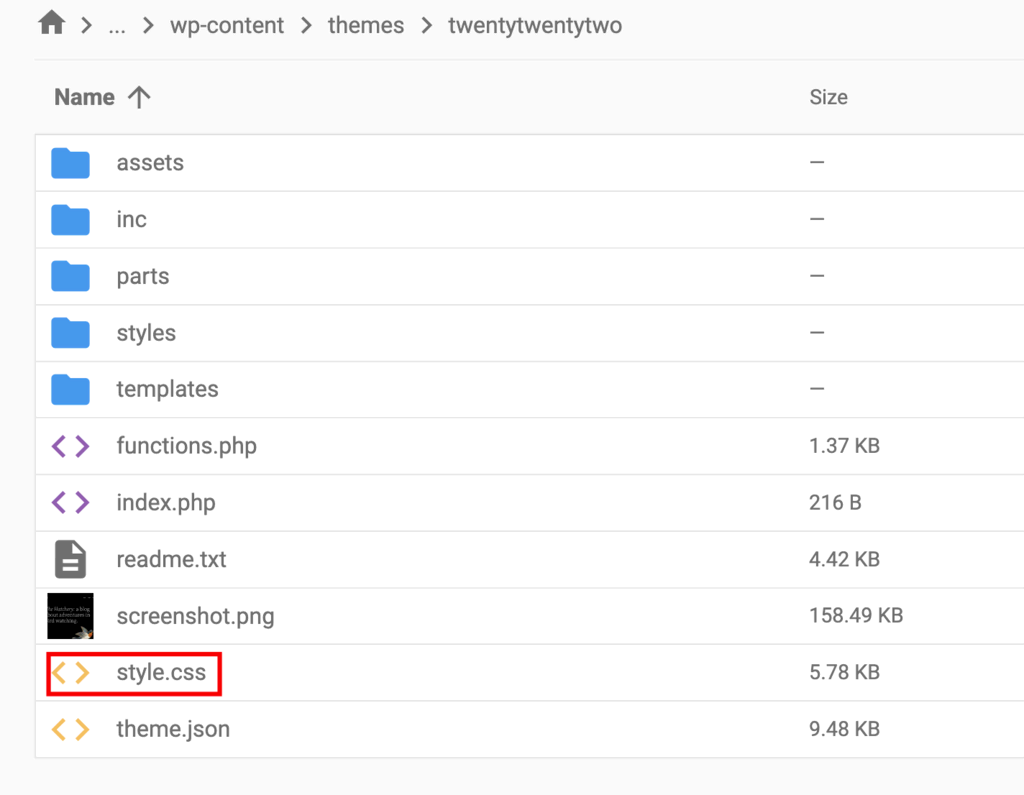 Example of wp_enqueue_style