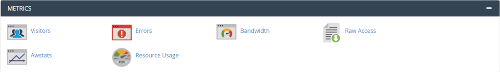 Metrics in cPanel