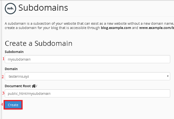 Accéder à la section des sous-domaines dans cPanel