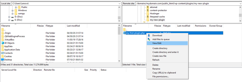 Create the main file