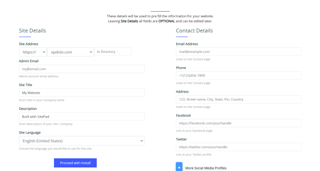 Proceed with install