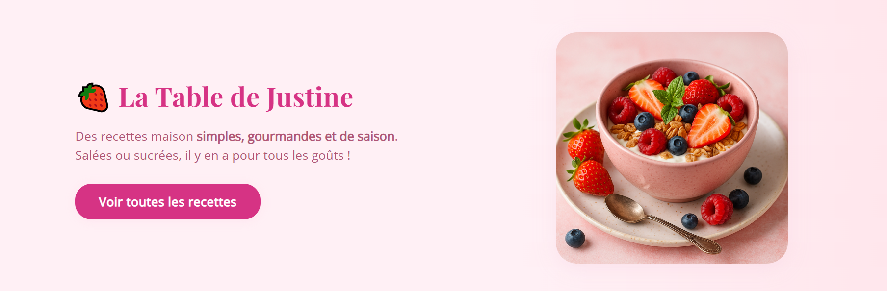 Bannière La Table De Justine