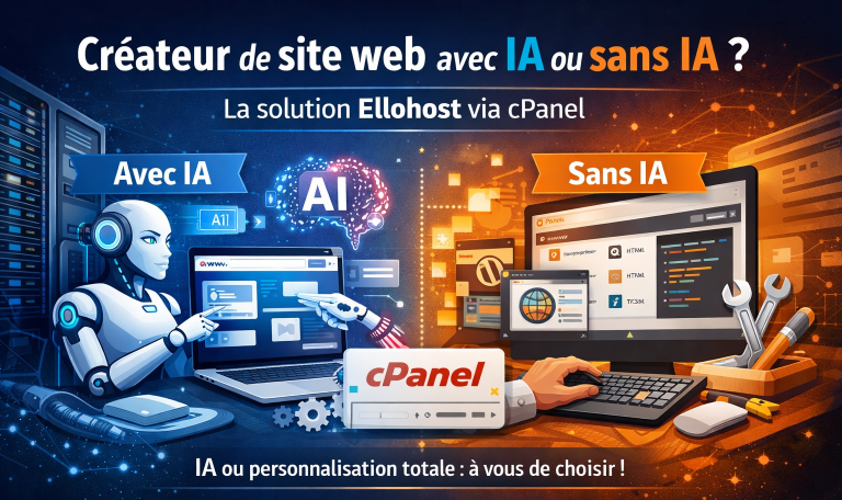 Créateur de site web avec IA ou sans IA : liberté totale avec Ellohost